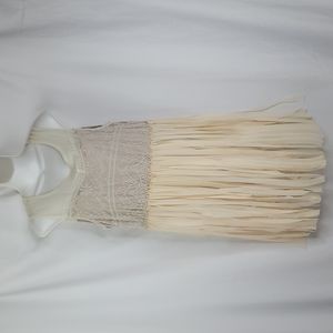 Miss chievous cream fringe dress sz Small